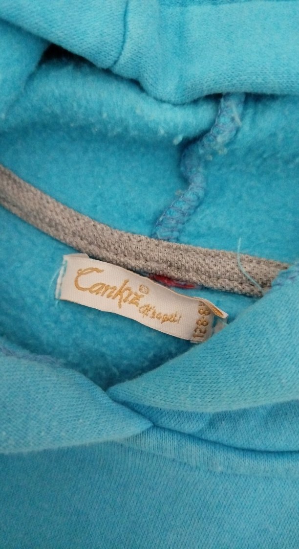 Turkuaz Kapüşonlu Erkek Çocuk Sweatshirt - Görsel 2