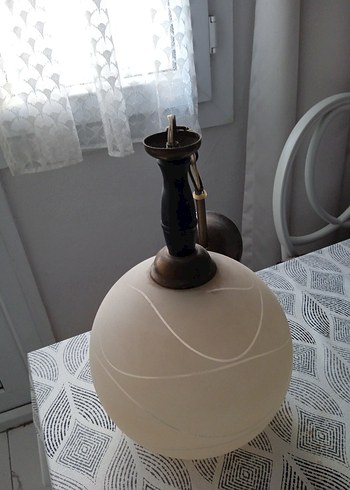 Krem rengi Küre Tavan Lambası - Görsel 2