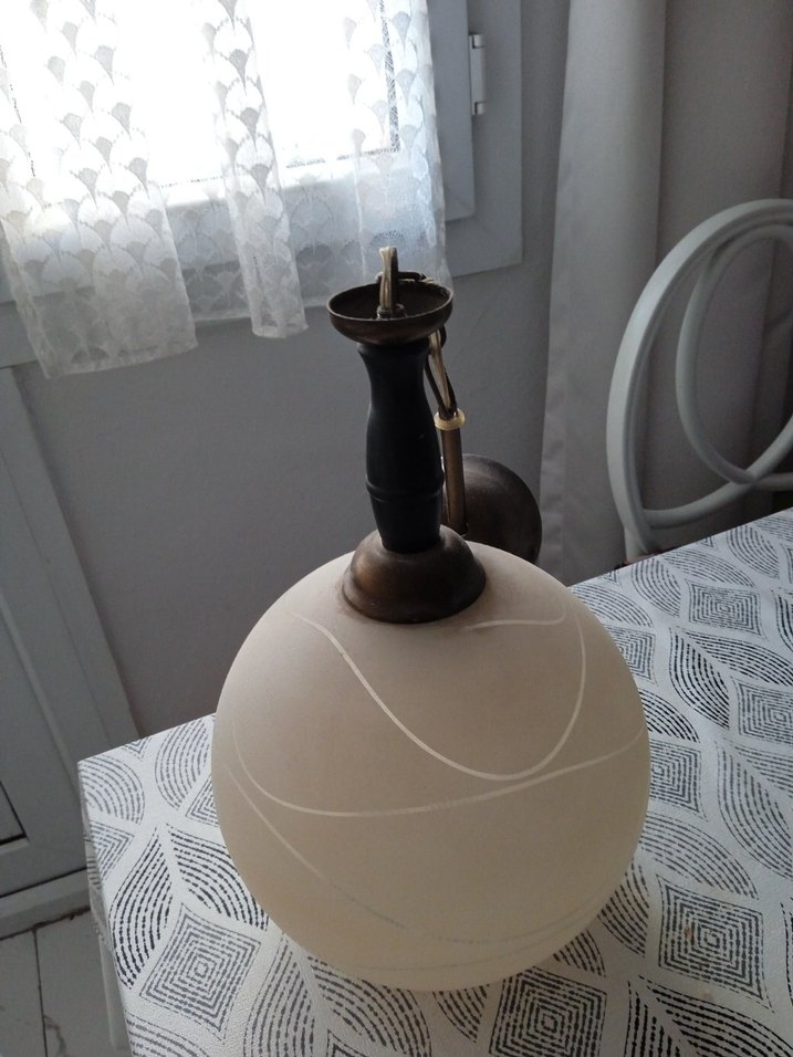 Krem rengi Küre Tavan Lambası - Görsel 2