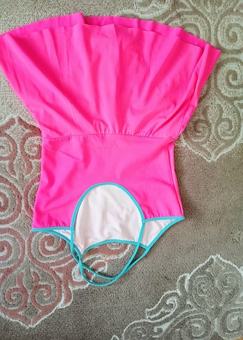 Kız Çocuk Pembe Baskılı Spor Mayo - Görsel 4