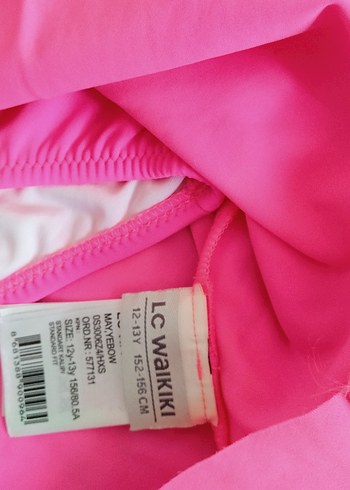 Kız Çocuk Pembe Baskılı Spor Mayo - Görsel 3