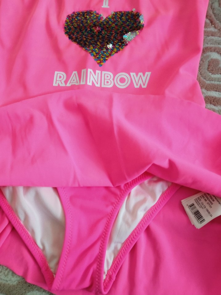 Kız Çocuk Pembe Baskılı Spor Mayo - Görsel 2