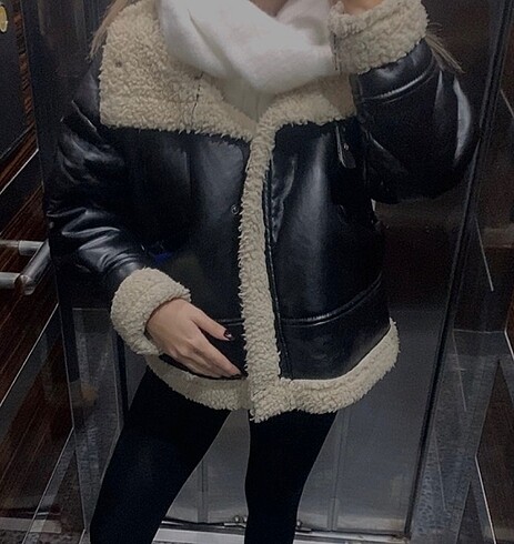 Zara Biker deri mont