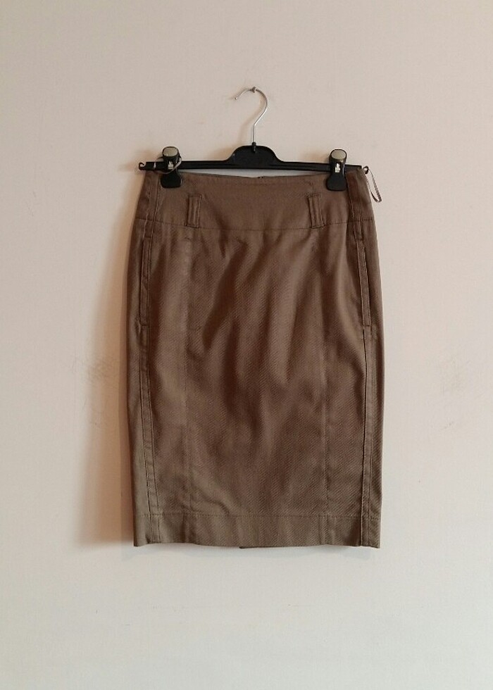 Yağ yeşili kalem etek - Görsel 3