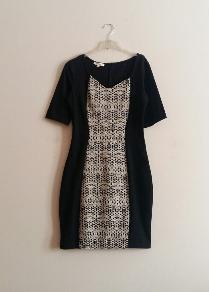 hiKoton önü kilim desenli elbise - Görsel 3