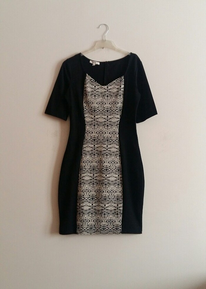 hiKoton önü kilim desenli elbise - Görsel 4