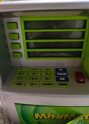 Garanti Bankası minimatik kumbara seti herşeyi ile birlikte 