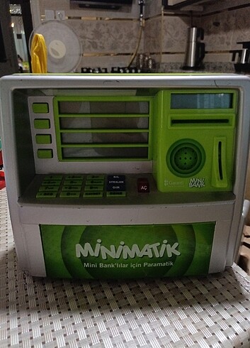 Garanti Bankası minimatik kumbara seti kartı ve arka pil yuvası