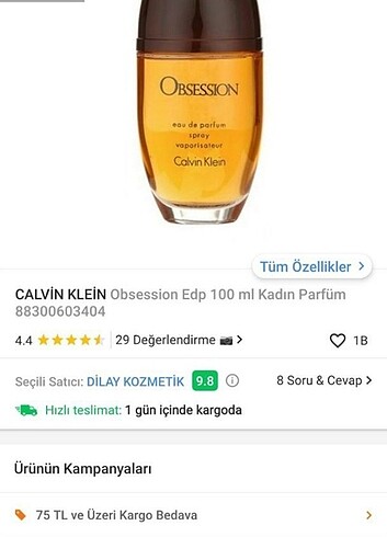 Calvin Klein Muhteşem koku