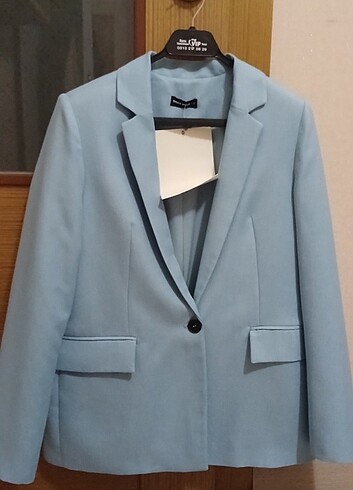 Bebek mavisi blazer ceket