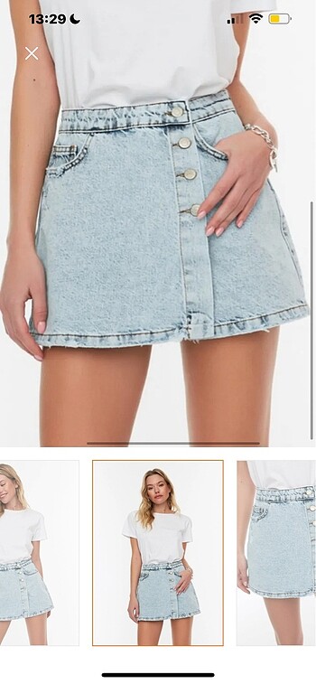 Jean mini etek