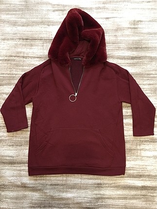 Zara marka kürklü sweat sportif