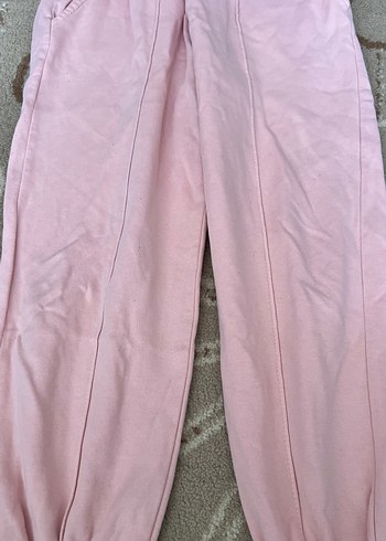 9 Yaş Beden Pembe Loose Fit Kadın Eşofman Altı