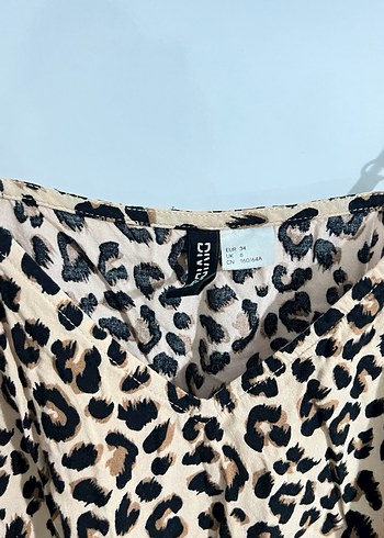 Leopar Desenli Kemerli Mini Tulum - Görsel 6