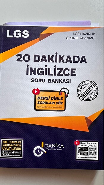 20 dakikada ingilizce soru bankası 8.sınıf