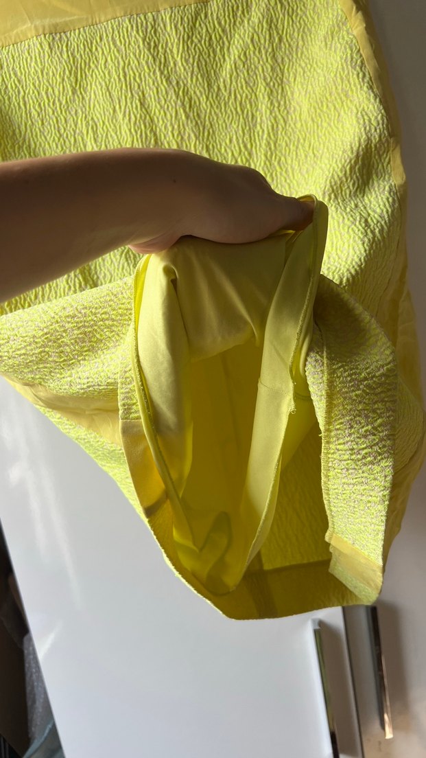 Neon sarı jakarlı kalem etek beymen club - Görsel 5