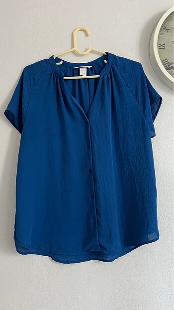 Lacivert şifon şık bluz zara mango bershka