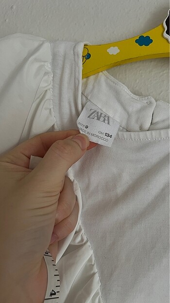 9 Yaş Beden Beyaz fırfırlı elbise zara 9 yaş