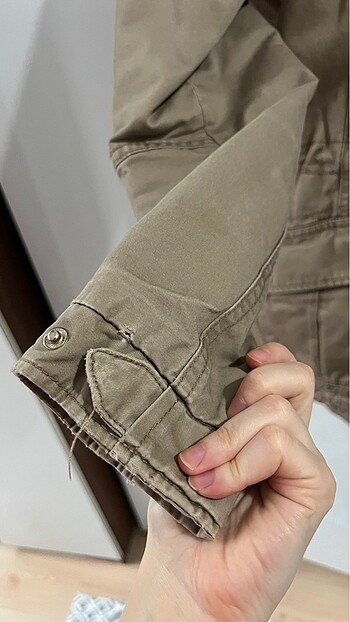 Kapşonlu yünlü mont h&m s beden - Görsel 5