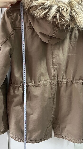 Kapşonlu yünlü mont h&m s beden - Görsel 6