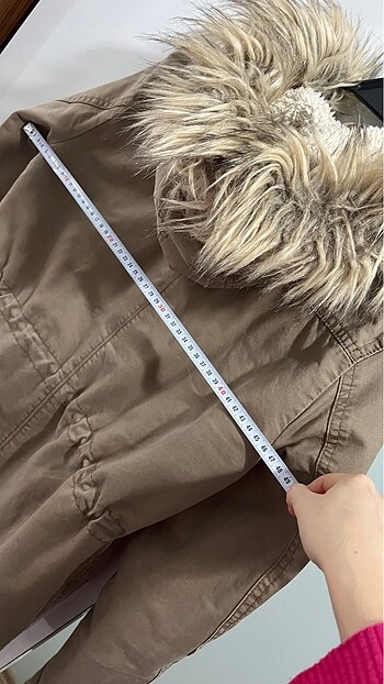 Kapşonlu yünlü mont h&m s beden - Görsel 7