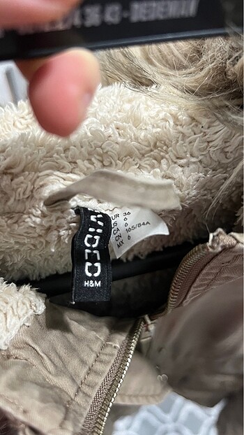Kapşonlu yünlü mont h&m s beden - Görsel 8