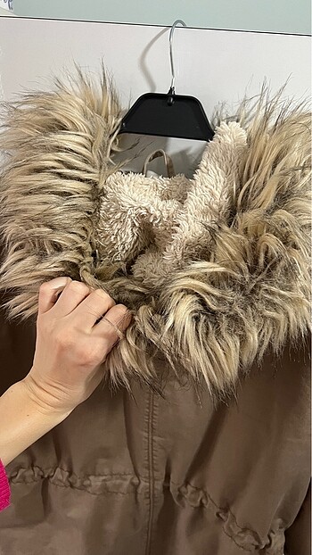 Kapşonlu yünlü mont h&m s beden - Görsel 9