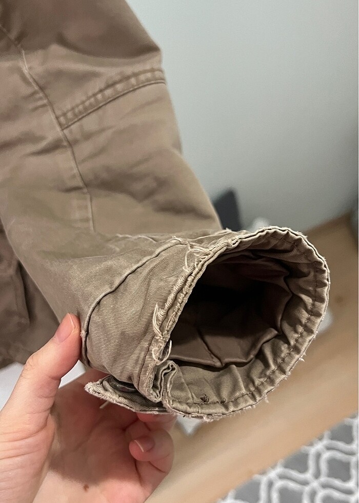 Kapşonlu yünlü mont h&m s beden - Görsel 4