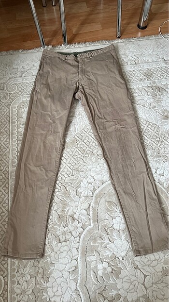 Massimo dutti bej renk l beden pantalon