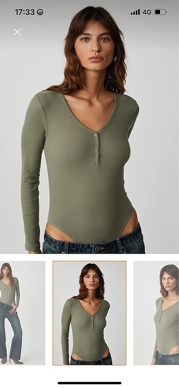 Grimelange s beden haki renk bodysuit seksi