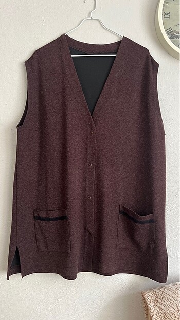 Bordo xxl anane yeleği tesettür