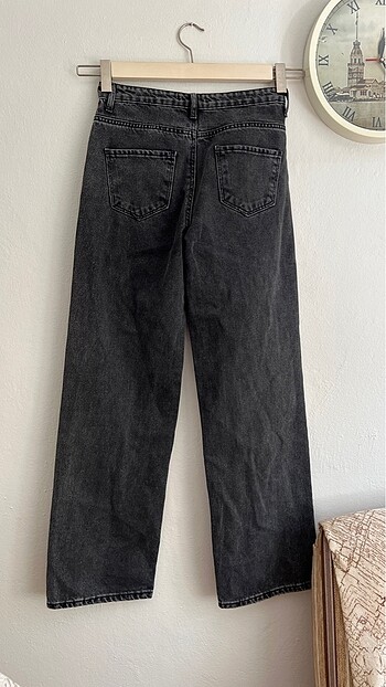 m Beden gri Renk 38 beden füme renk mom jeans yüksek bel levis