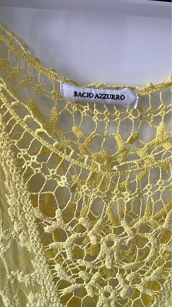 Bacıo azzurro sarı dantelli plan elbisesi - Görsel 5