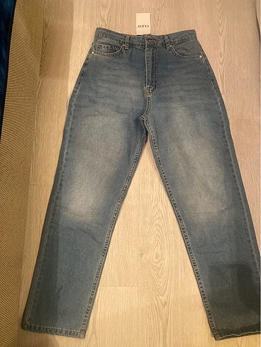 38 Beden Mom jean yüksek bel kot pantolon