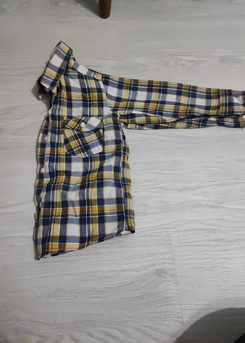 Erkek Çocuk Sarı Ekose  Uzun Kollu Gömlek takım - Görsel 7