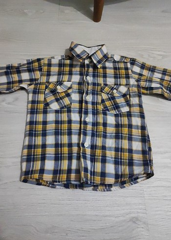 Erkek Çocuk Sarı Ekose  Uzun Kollu Gömlek takım - Görsel 6