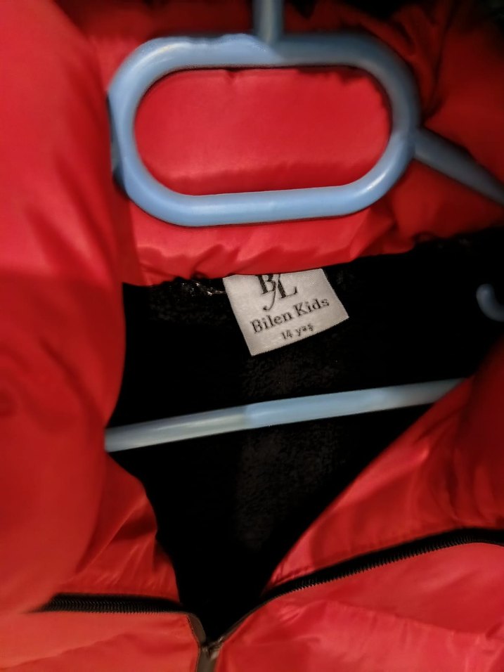 Kürklü Kırmızı Kadın Kışlık Mont - Görsel 3