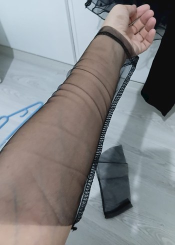 Kız Çocuk Siyah Nakışlı Fırfırlı Elbise - Görsel 5