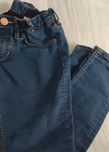 Zara Kız Çocuk Koyu Mavi Denim Pantolon