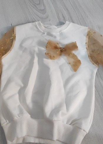 Zara Kız Çocuk Bej Fırfırlı Nakışlı Etek Takım