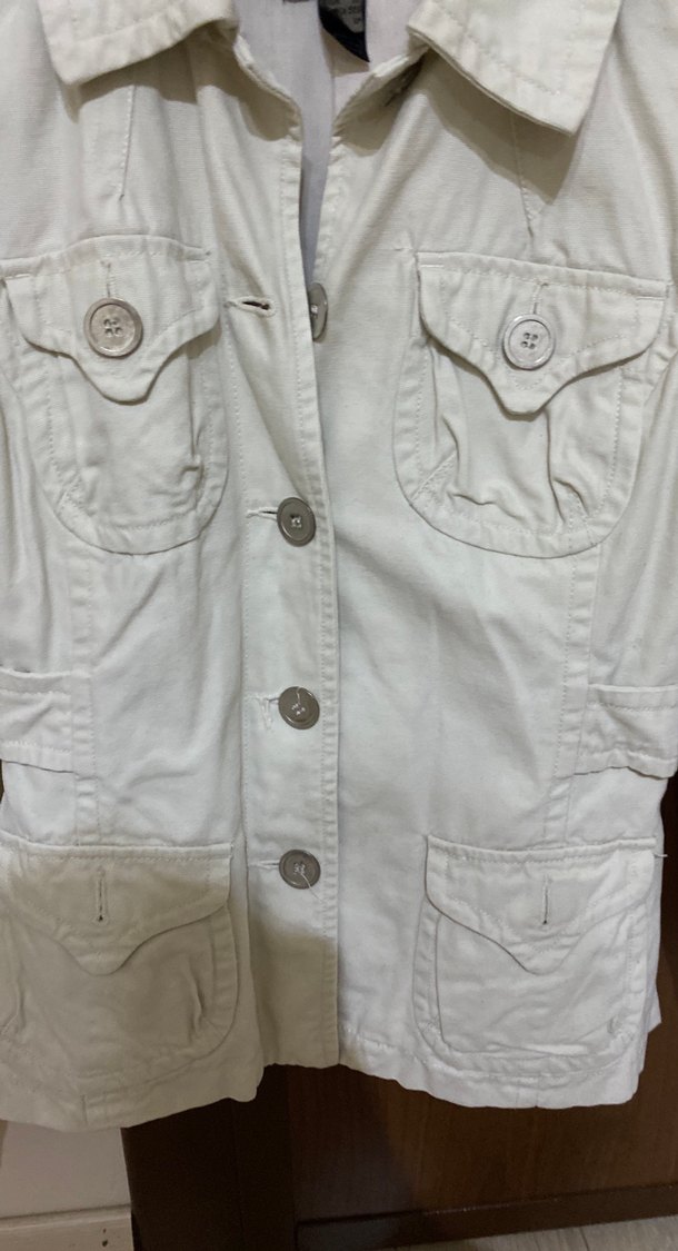 Düğmeli Bej Kadın Ceket - Görsel 5