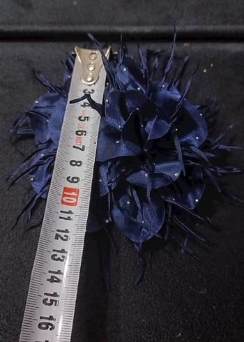 Beden mavi Renk Kadın Lacivert Fırfırlı Gotik Broş choker
