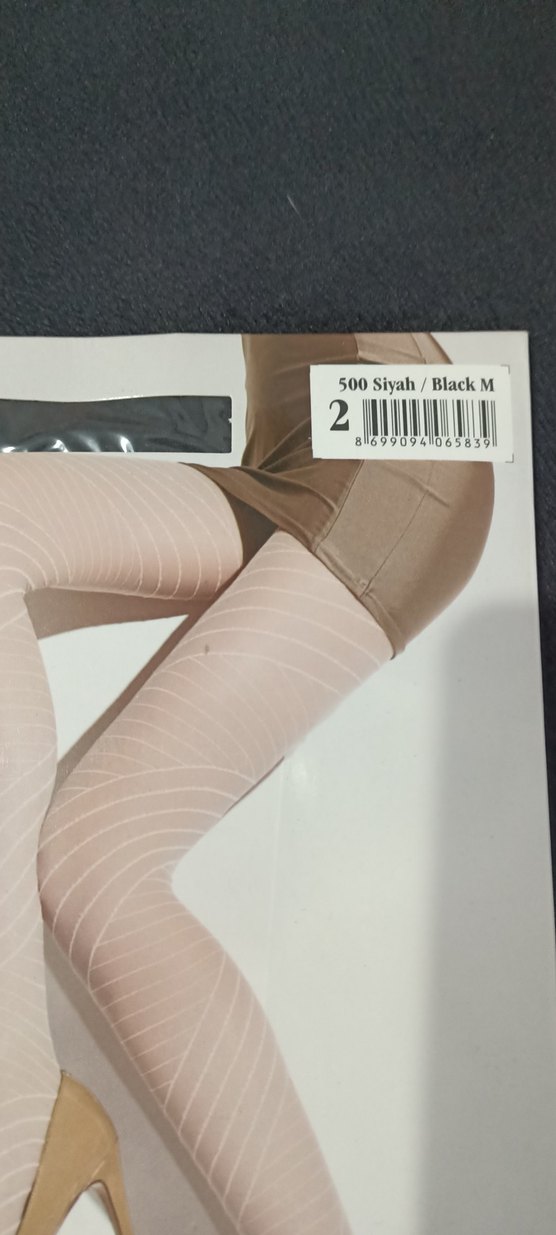 bayan siyah külotlu çorap - Görsel 2