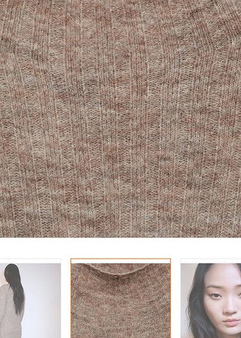 Bej Uzun Triko Kadın Elbise - Görsel 4