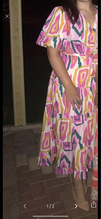 Çok renkli elbise - Görsel 2