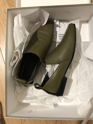 Çağla yeşili loafer ayakkabı