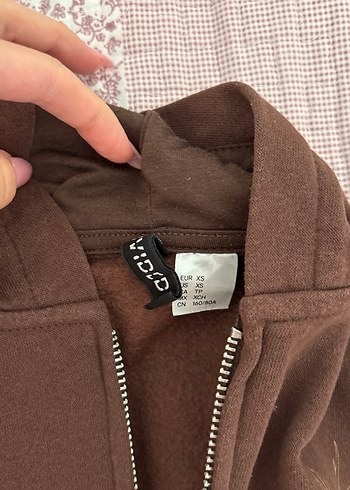 xs Beden Kapüşonlu Kahverengi Sweatshirt