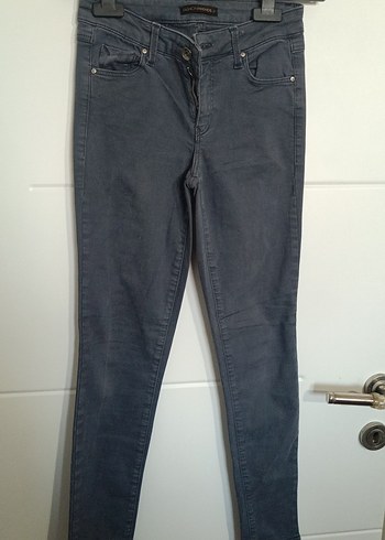 Gri Kadın Denim Pantolon