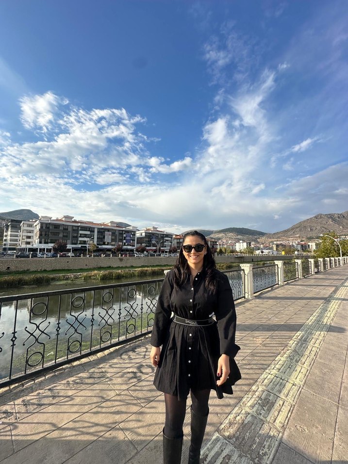 Siyah Sagaza Elbise - Görsel 3