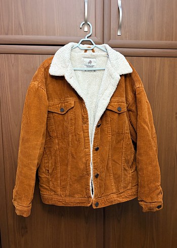 Pull and Bear Kadife Peluslu Kahverengi Ceket